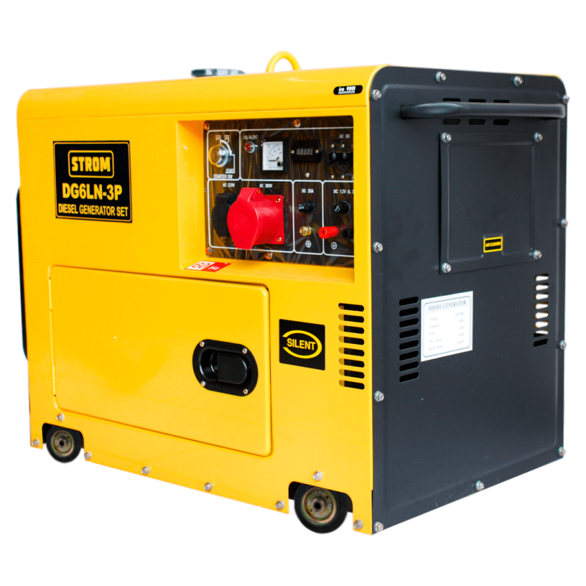 Gerador de Energia a Diesel 5KW, Silencioso DG6LN-3P Trifásico 220/380v – STROM