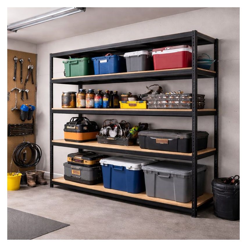 Estante em Aço Galvanizada 950 Kilos - 180x180x60cm c/ 5 Prateleiras - M18060-12