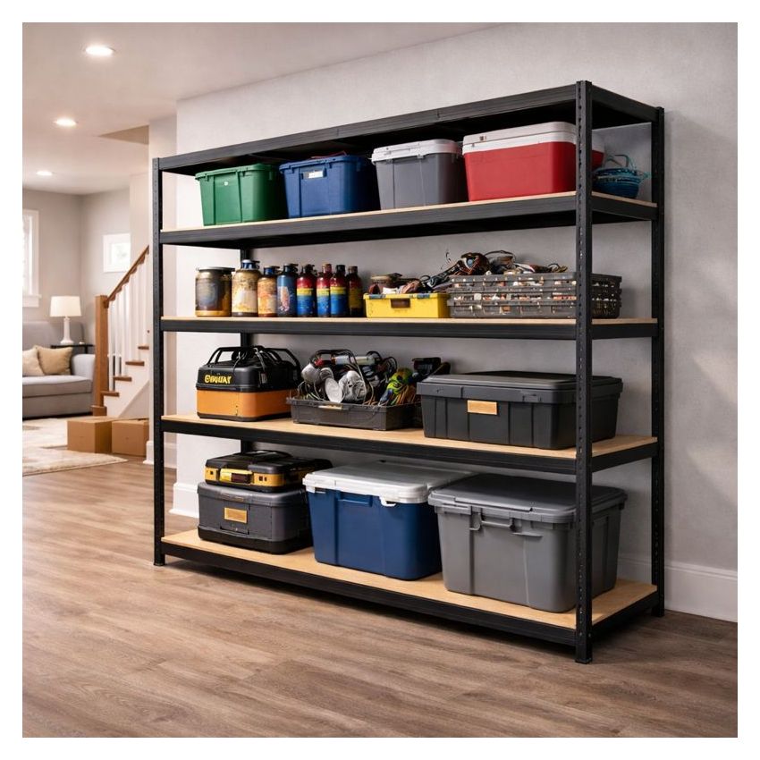 Estante em Aço Galvanizada 950 Kilos - 180x180x60cm c/ 5 Prateleiras - M18060-12