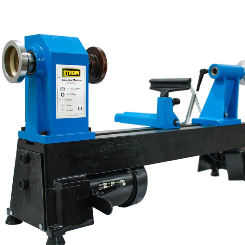 Torno de Bancada p/ Madeira 300x450mm, 550W 110v Sem Display Digital – WL1218 - Strom