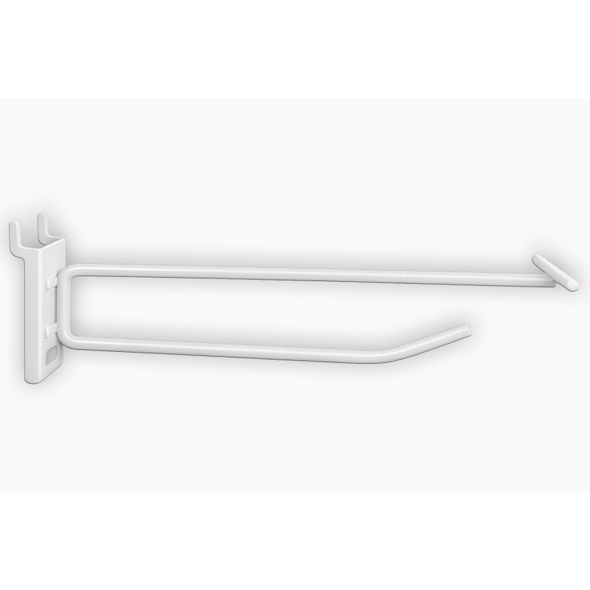 GANCHO PARA PRATELEIRA PERFURADA BRANCO