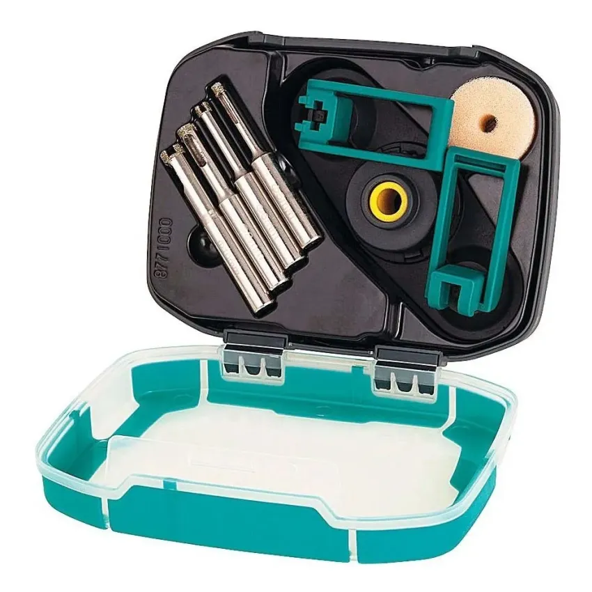 KIT DE 4 BROCAS DIAMANTADAS 1 GABARITO COM VENTOSAS - 877100 - WOLFCR