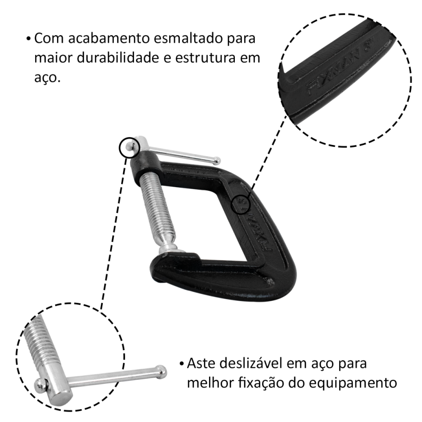 Grampo Sargento Tipo C 3