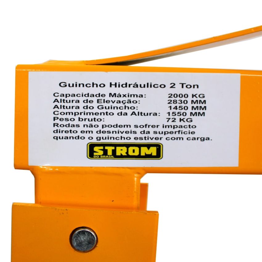 Guincho Hidráulico dobrável 2 Toneladas com Prolongador Tipo Girafa - ZT-070/LD-E03012 - STROM 
