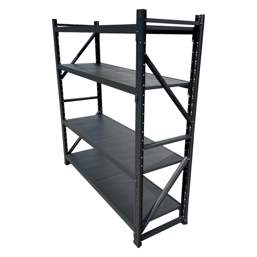 Estante em Aço 230kg p/ prateleira 200x40x200cm - WEL-EST-20X4X20-Preto