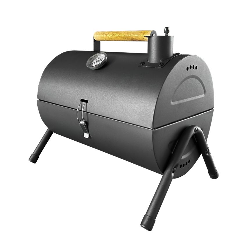 Churrasqueira Portátil a Carvão com Termômetro e Chaminé - JY-022-C