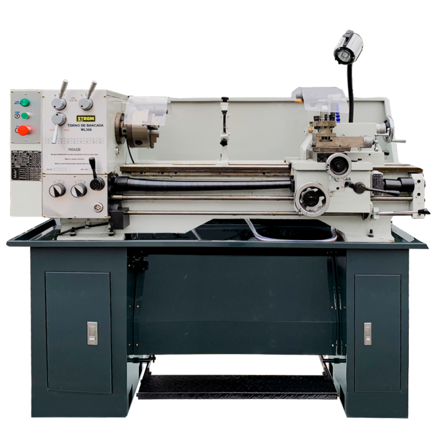 Torno Mecânico Profissional de Bancada Trifásico 220V OU 380V 940mm - ML300