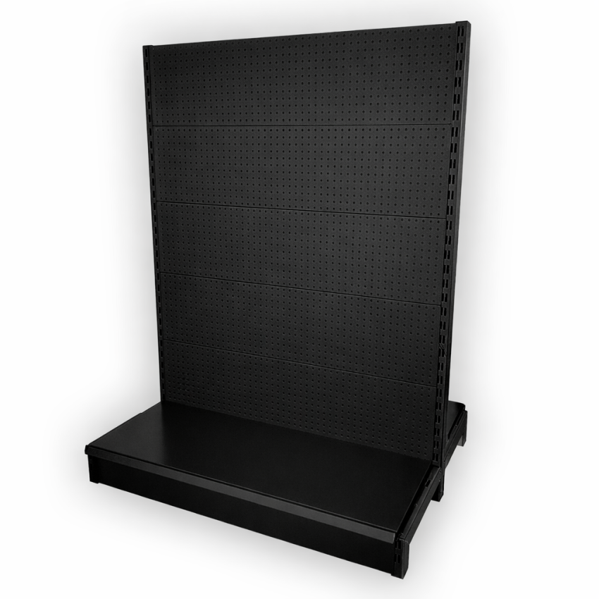 ESTANTE LOJA PRETA DUPLA DE GANCHO PERFECT - 120x120x165 cm