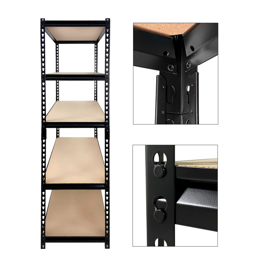 Estante em Aço Galvanizado 250kg p/ Prateleira - 180x90x45cm - SP361872 