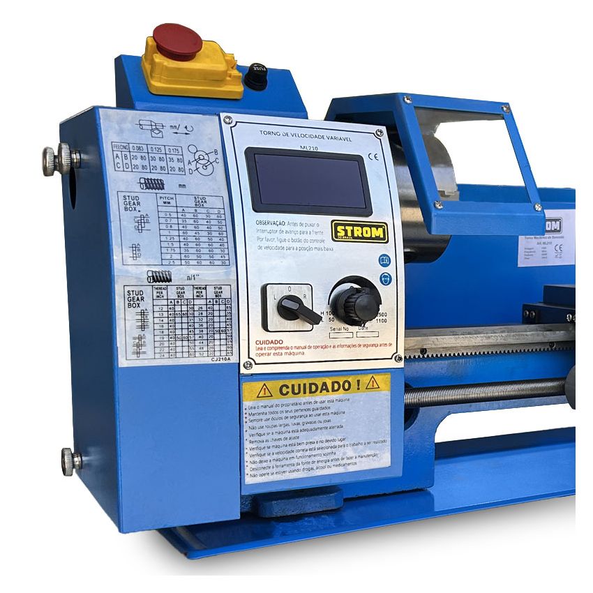 Torno Mecânico Profissional de Bancada 350mm ML210 -110v- STROM