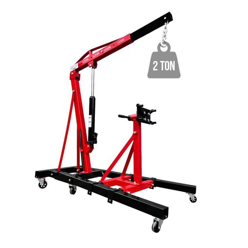 Guincho Hidráulico Dobrável 2 Ton com Suporte para Motor e Prolongador - ZT-038