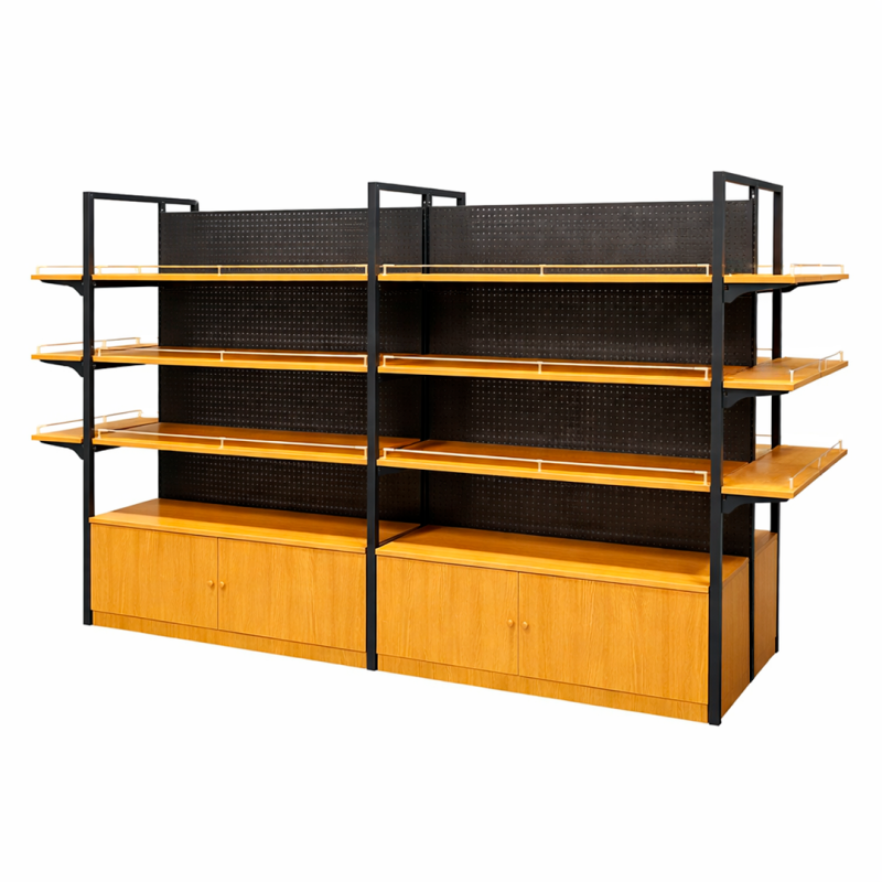 PRATELEIRA DUPLA COM GABINETE E EXTREMIDADE