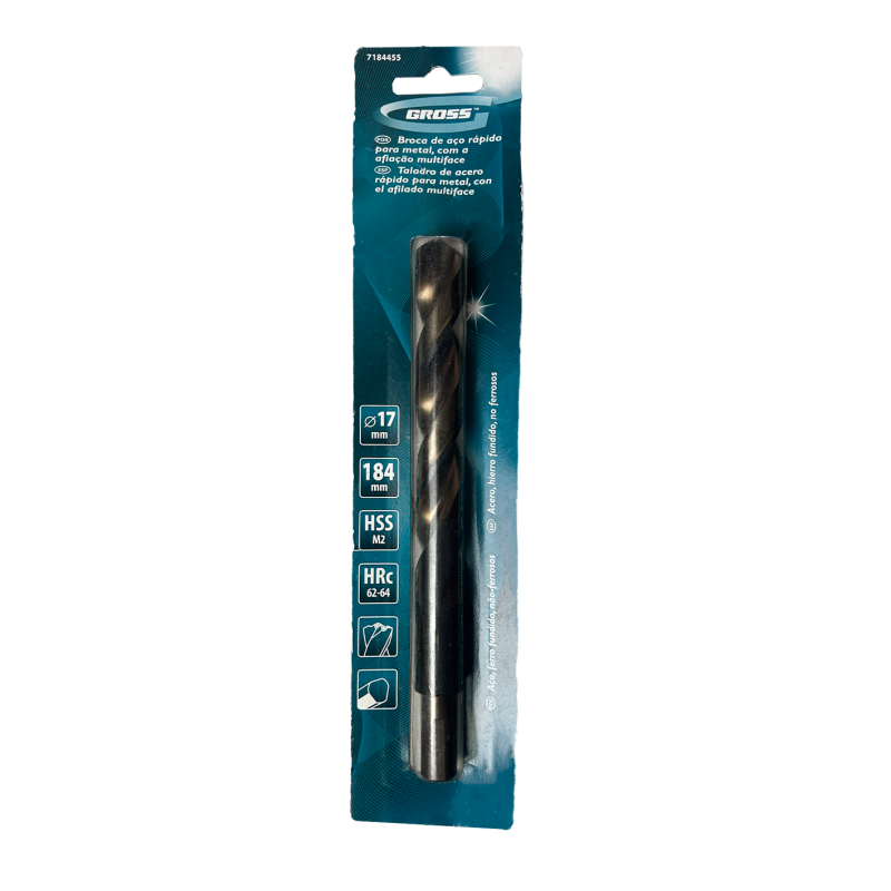 BROCA DE ACO RAPIDO P/ METAL 17X184MM P5M6 7184455