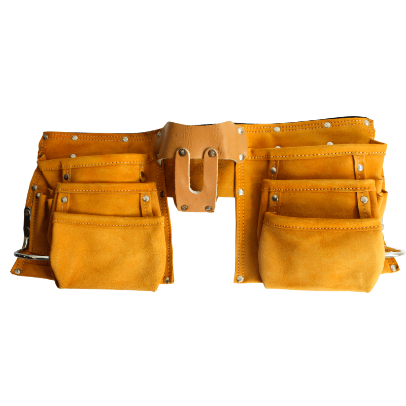 CINTO EM COURO SINTETICO COM 10 BOLSOS PARA FERRAMENTAS - 203359 - STROM