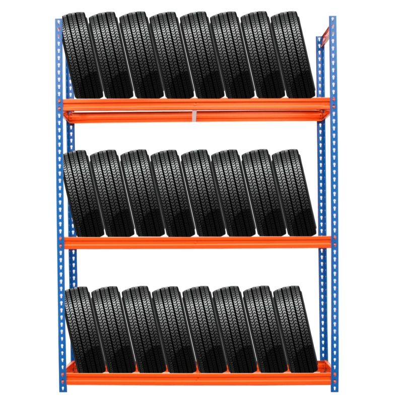 Estante em Aço P/ Pneus 600kg 200x150x45 C/ 3 Prateleiras  - TR12