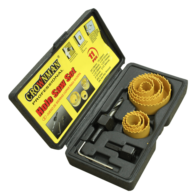 Serra copo Jogo 11 serras 19-64 mm - 0160011 - Crownman