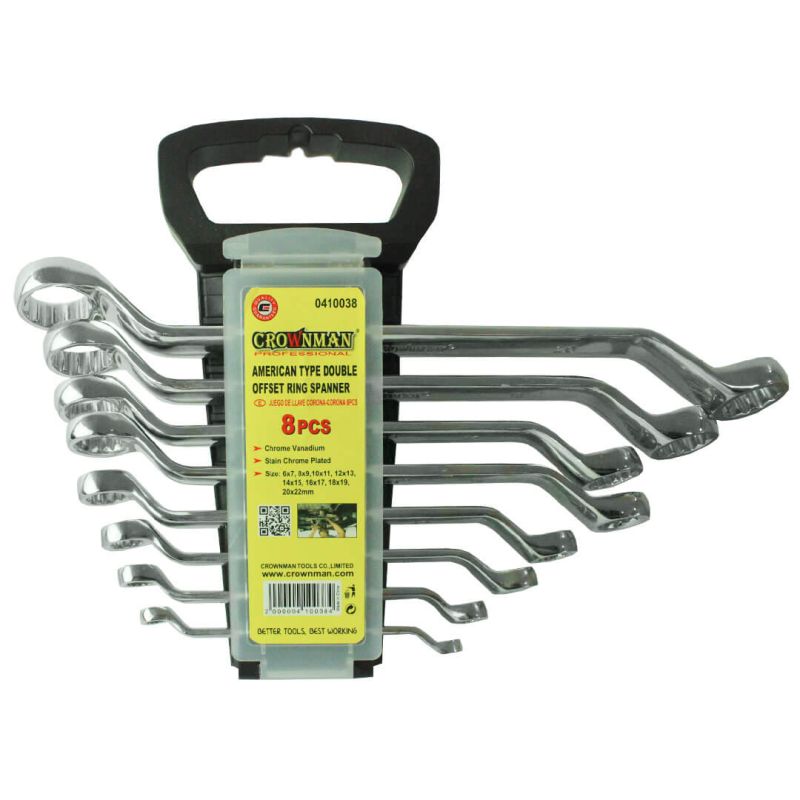 Jogo de chave estrela duas cabeças 6x7mm a 20x22 - 0410038 - Crownman