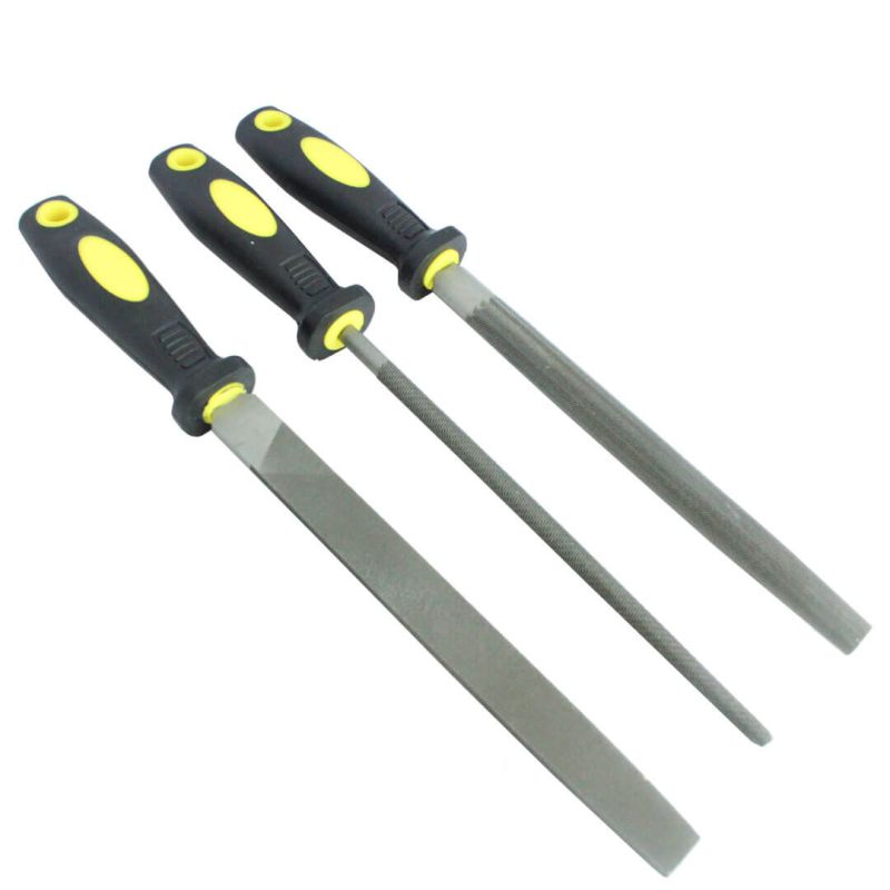 Jogo c/3 Limas c/Cabo Plástico 8"-0742363-Crownman 