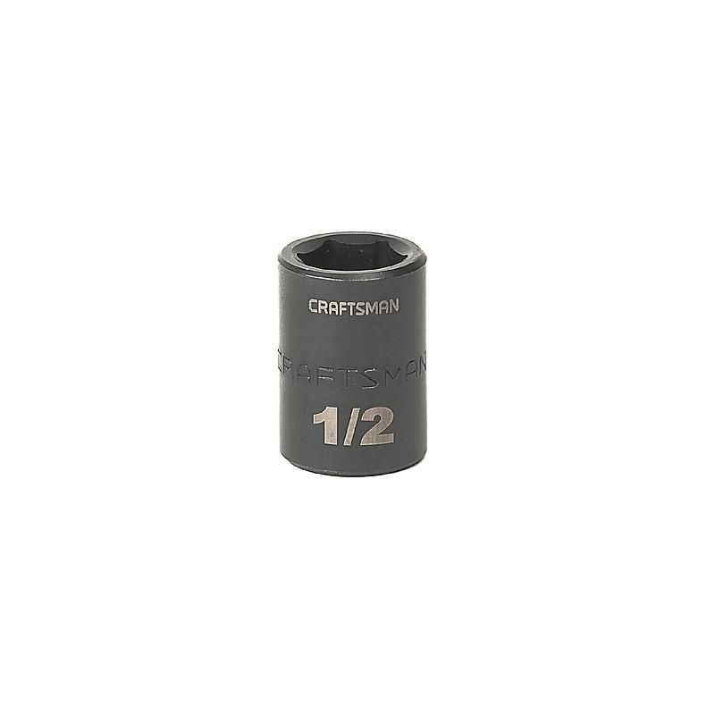 Soquete Impacto Curto 1/2, 6 pontas, Encaixe 3/8 - 15834 - Craftsman