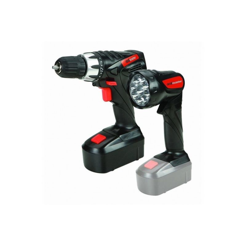 Combo Furadeira/Parafusadeira, Lanterna 18v, Bateria e Carregador 110v - 62869 - Drill Master