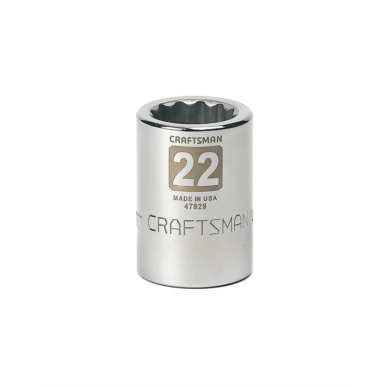 Soquete Curto 22 mm, 12 Pontas, Encaixe 3/4 - 47929 - Craftsman