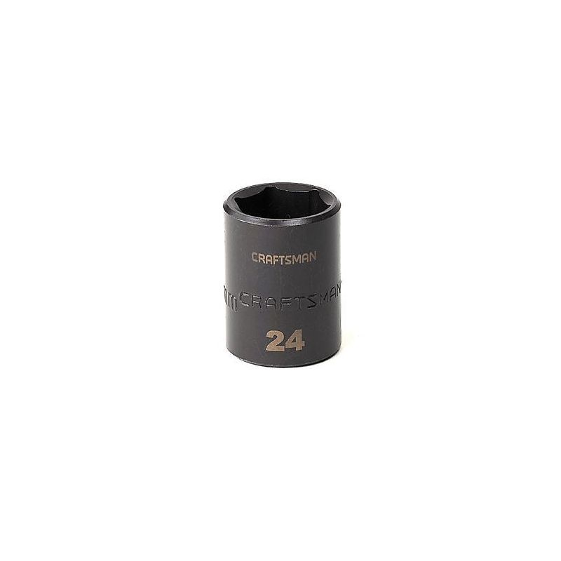 Soquete Curto Impacto 24mm, 6 Pontas, Encaixe 1/2 - 15870 - Craftsman 