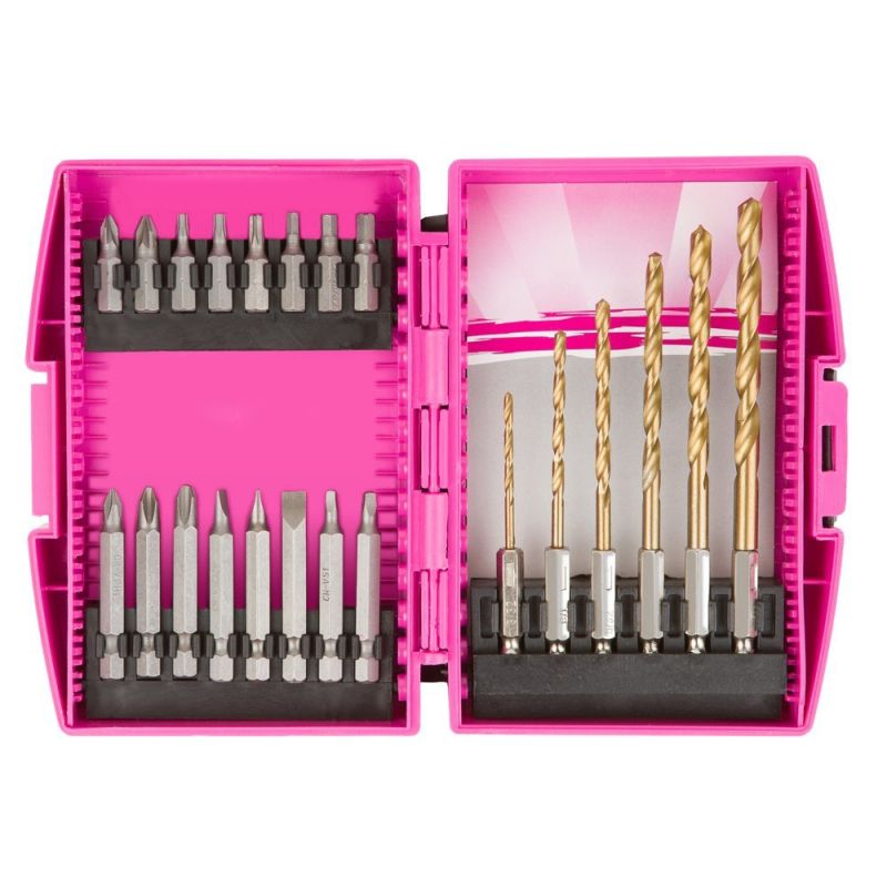 Jogo de Bits e Brocas para Parafusadeira - PB22DBS Pink Box Tools