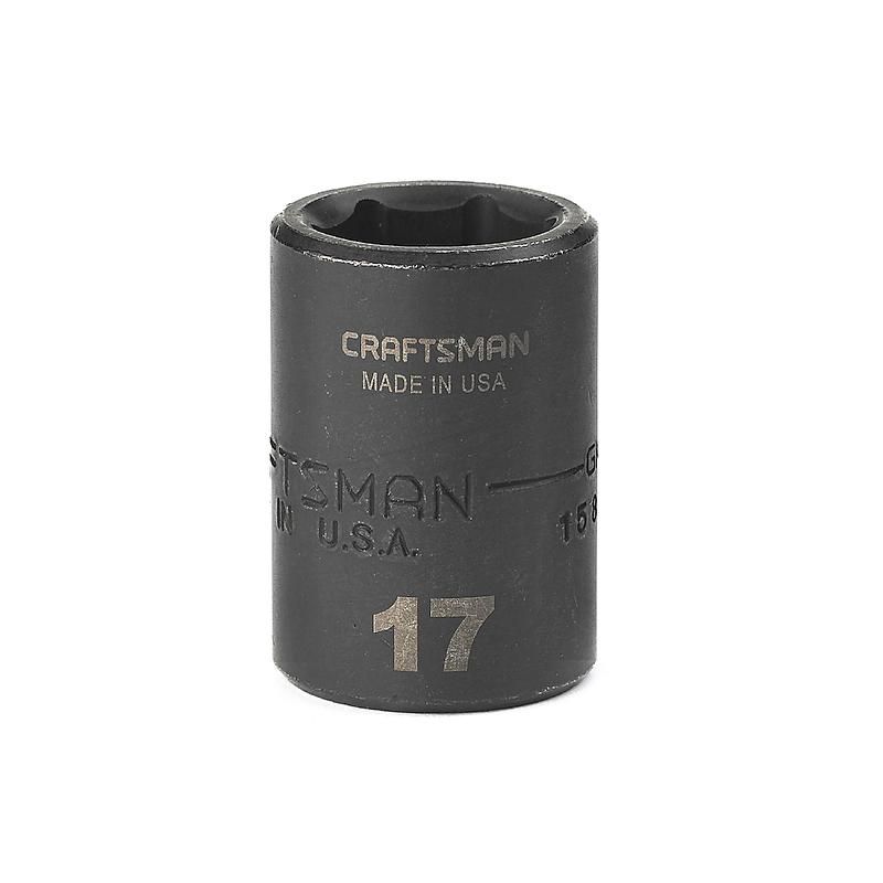 Soquete Impacto Curto 17mm, 6 pontas, Encaixe 3/8 - 15845 - Craftsman