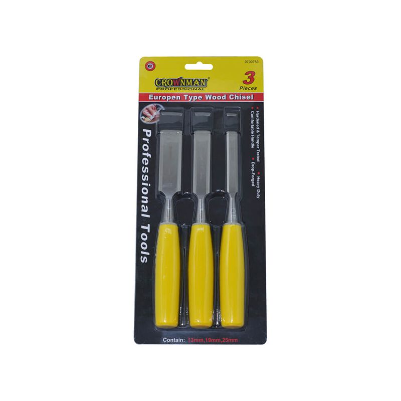 Jogo c/5 Formões p/Madeira 700653-Crownman 