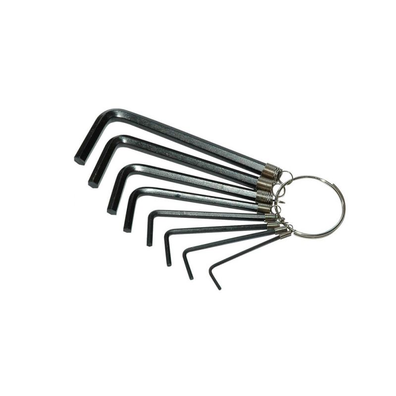 Jogo com 8 chaves hex (chaveiro) de 1,5mm a 6mm - 0430008 - Crownman