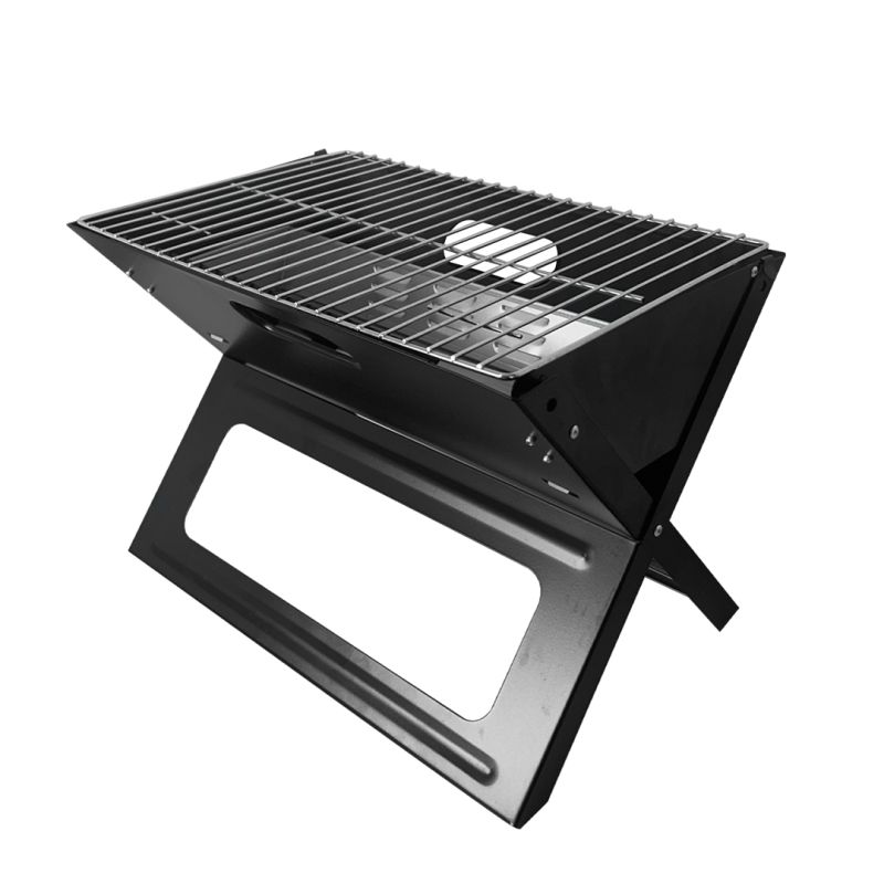 Churrasqueira De Inox Dobr&aacute;vel Port&aacute;til A Carv&atilde;o - Maleta - JY-025-1