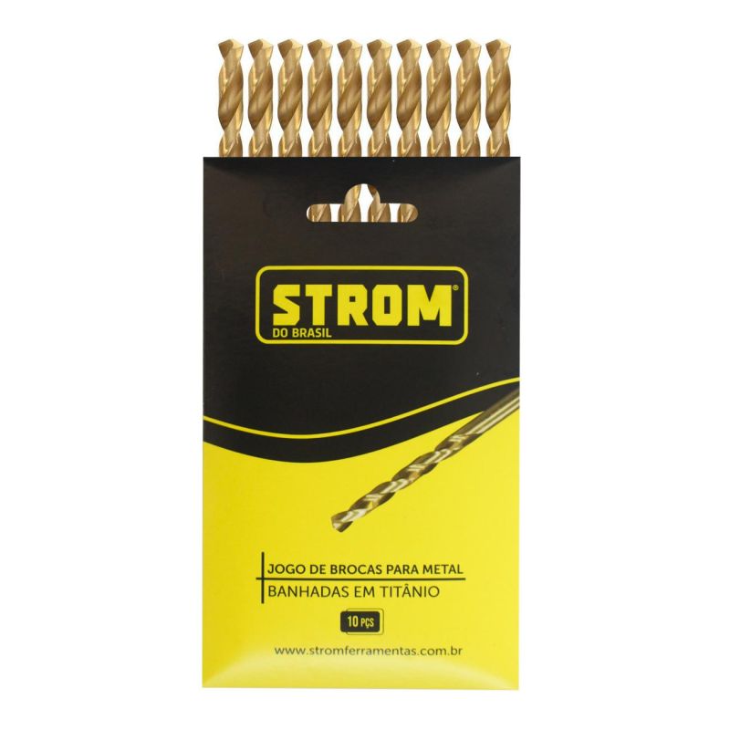Jogo de Brocas para Metal 6mm com 10 peças - DRL-21 - Strom
