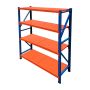 Estante em Aço 230kg p/ prateleira 200x40x200cm - WEL-EST-20X4X20-Azul-Laranja