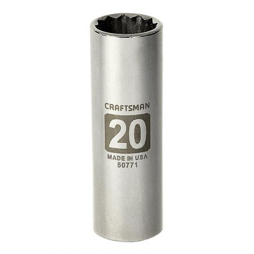 Soquete Longo 20mm, 12 Pontas, Encaixe 1/2 - 50771 - Craftsman
