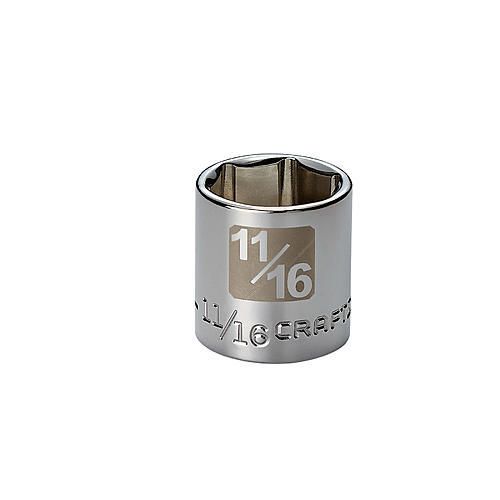 Soquete Curto 11/16, 6 pontas, encaixe 3/8 - 45828- Craftsman 