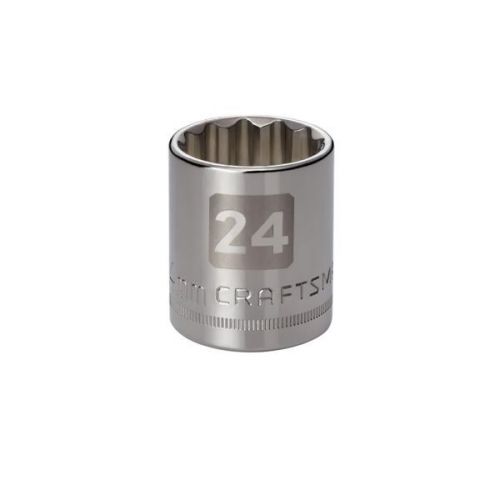 Soquete Curto 24mm, 12 Pontas, Encaixe 1/2 - 34077 - Craftsman