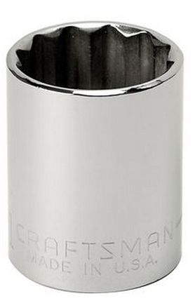 Soquete Curto 1,12 Pontas, Encaixe 1/2 - Craftsman 47514