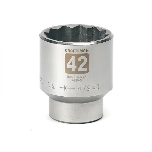 Soquete Curto 42mm, 12  Pontas, Encaixe 3/4 - 47943 - Craftsman