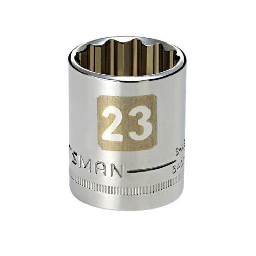 Soquete Curto 23mm, 12 Pontas,Encaixe 1/2 - 34076 - Craftsman