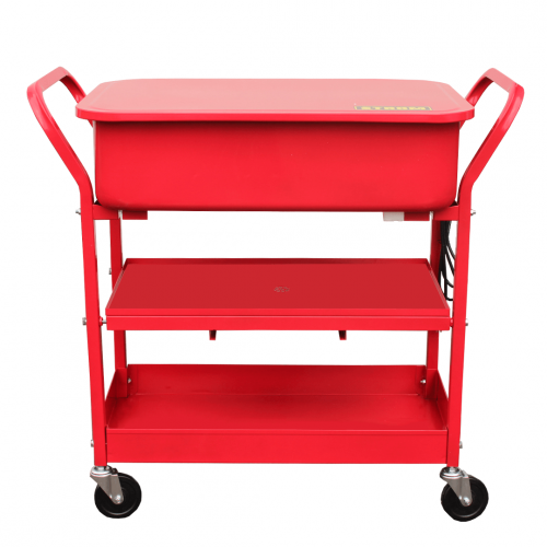 Lavadora Móvel de Peças Compacta com Tampa e Suporte e Prateleiras 75L 220V