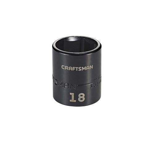 Soquete Impacto Curto 18mm, 6 pontas, Encaixe 3/8 - 15846 - Craftsman