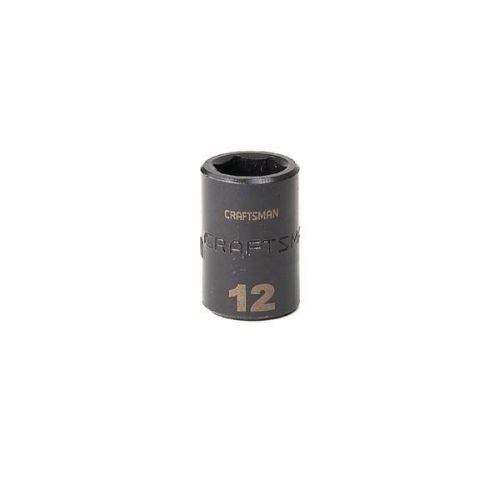 Soquete Impacto Curto 12mm, 6 pontas, Encaixe 3/8 - 15841 - Craftsman