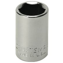 Soquete Curto 9mm, 6 pontas,Encaixe 1/4 - 43507 - Craftsman
