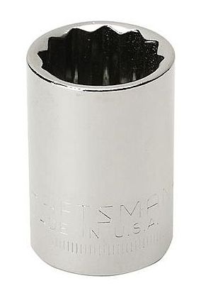 Soquete Curto 11mm, 12 pontas, Encaixe 1/2 - 44229 - Craftsman