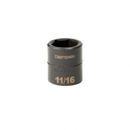 Soquete Impacto Curto 11/16, 6 pontas, Encaixe 3/8 - 15837 - Craftsman