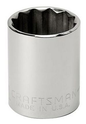 Soquete Curto 1-1/4, 12 Pontas, Encaixe 1/2 - Craftsman 47517