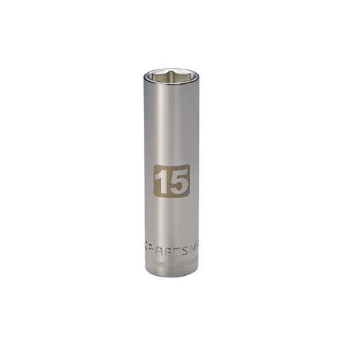 Soquete Longo 15mm, 6 Pontas, Encaixe 1/2 - 44631 - Craftsman