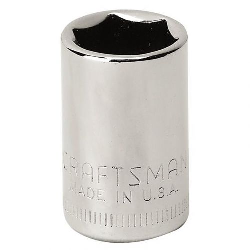 Soquete Curto 10 mm, 6 pontas, Encaixe 1/4 - 43508- Craftsman
