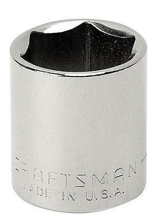 Soquete Curto, 13/16 6 pontas, encaixe 3/8 - 43008- Craftsman 