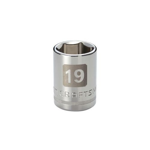 Soquete Curto 19 mm, 6 pontas, Encaixe 1/2 - 45931- Craftsman
